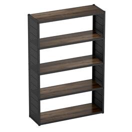 Fleximounts - 5-Shelf Heavy-Duty Adjustable Garage Storage Shelving with Side Pegboards, 47.2"W x 71.1"H x 15.7"D - Black
