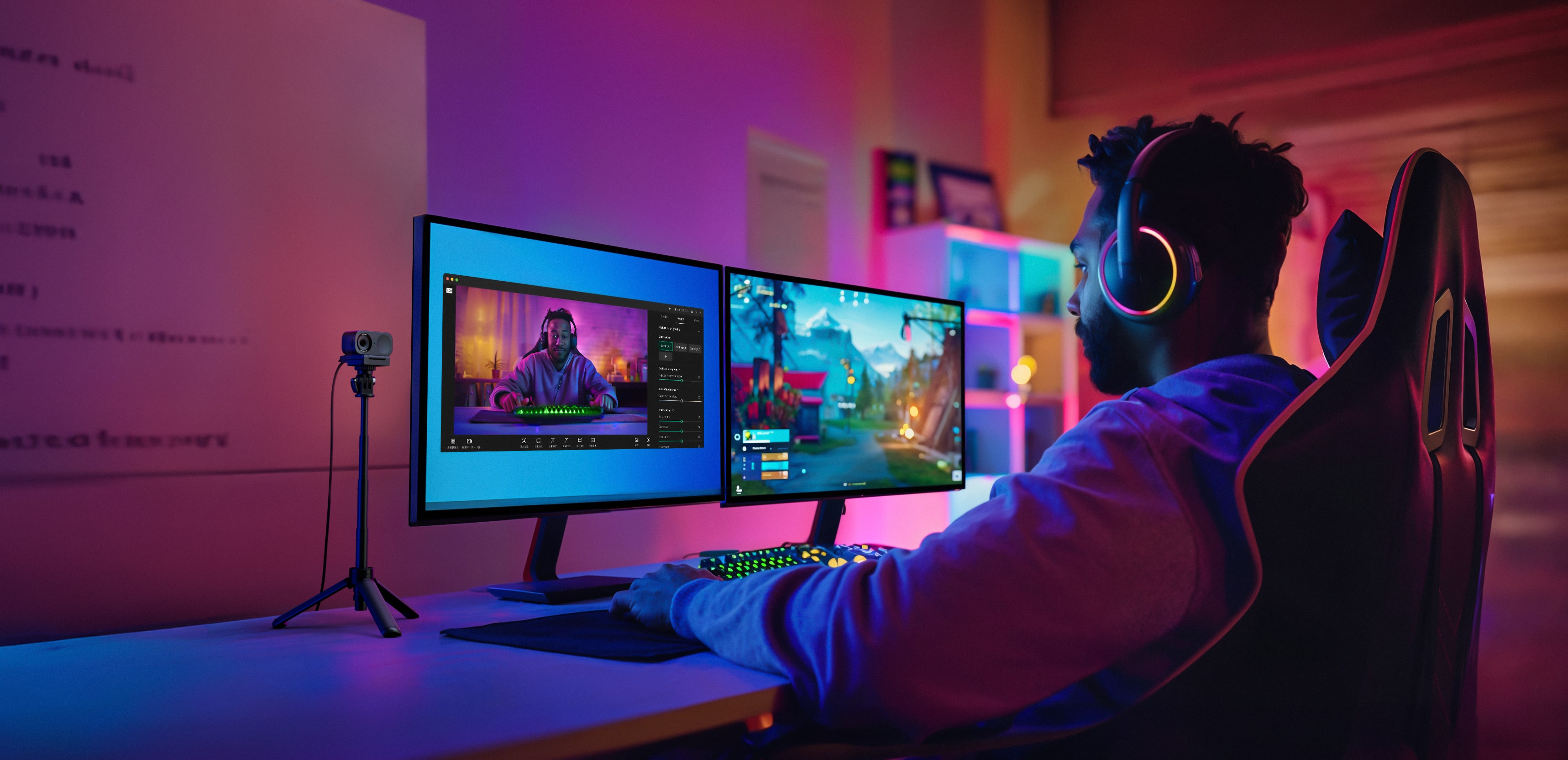 Alt View 17. Insta360 - Link 2C 4K Webcam for Conferencing, Gaming & Streaming, 1/2" Sensor, AutoFraming, works w/ Zoom, Teams, Twitch & more - Black.