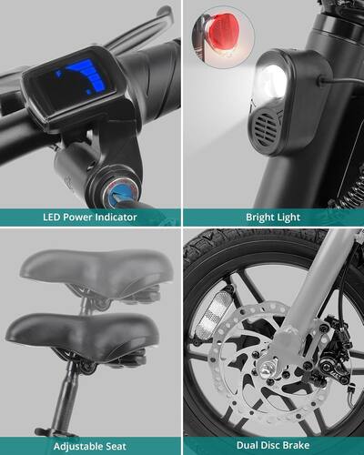 GoTrax Z4 SWIFT Foldable eBike w/ 25mi Max Operating Range