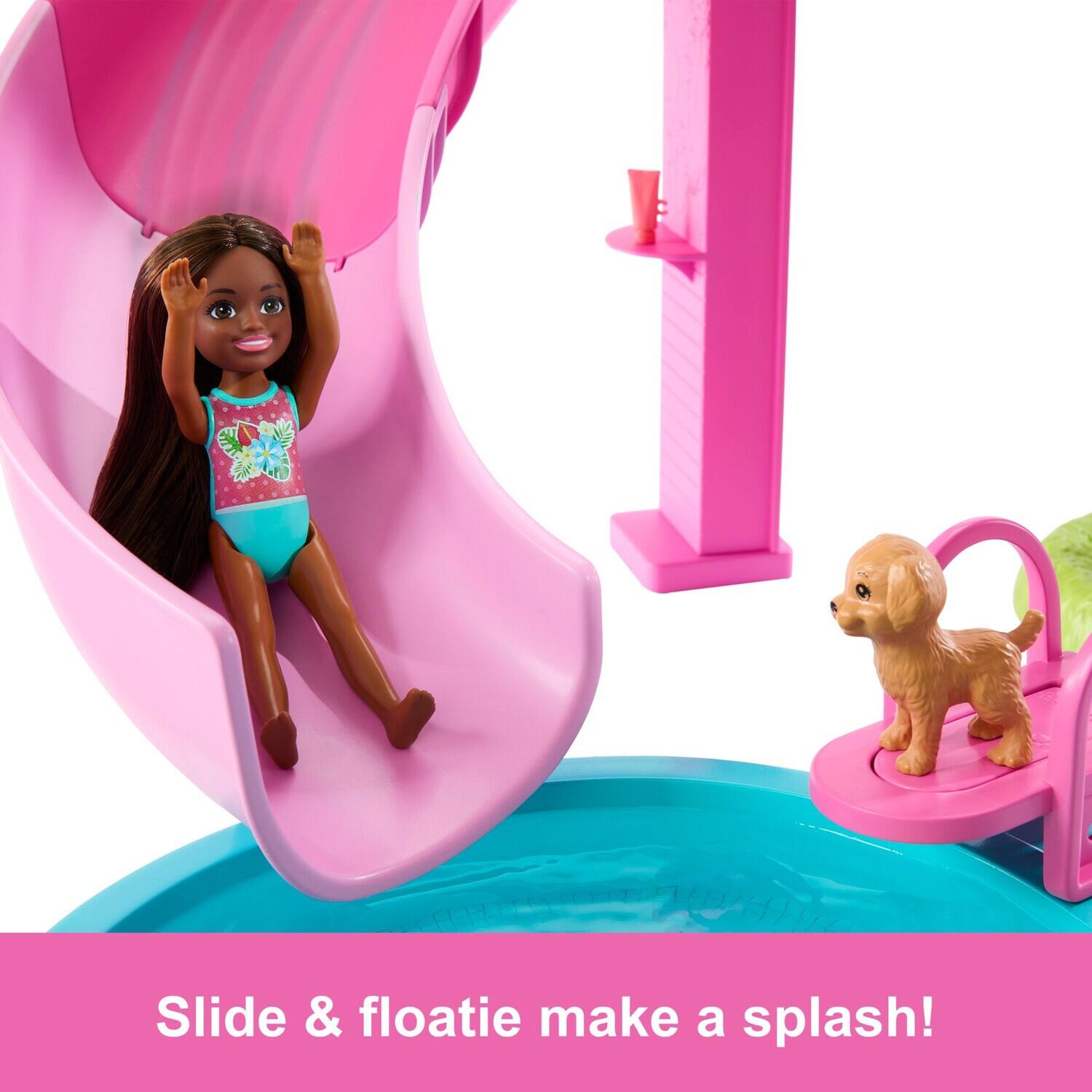 Slide & floatie make a splash!