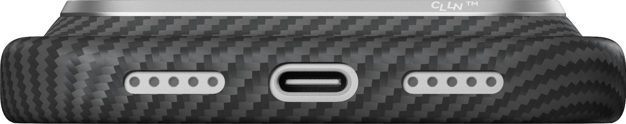 Alt View 2. Pitaka - Edge Case for iPhone 18 Pro / 17 Pro - Black Grey(Twill).