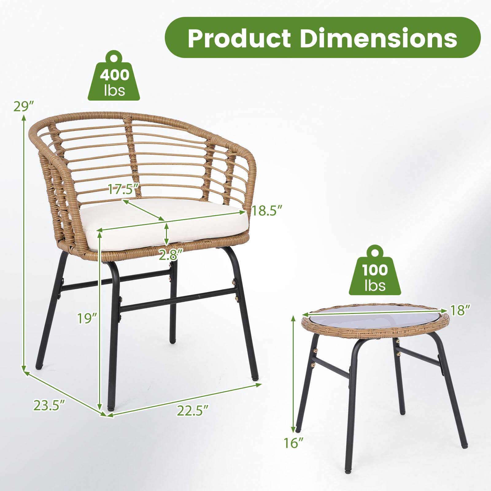 Product Dimensions: 29" x 400 lbs x 17.5" x 18.5" x 2.8" x 100 lbs x 19" x 18" x 23.5" x 22.5" x 16"