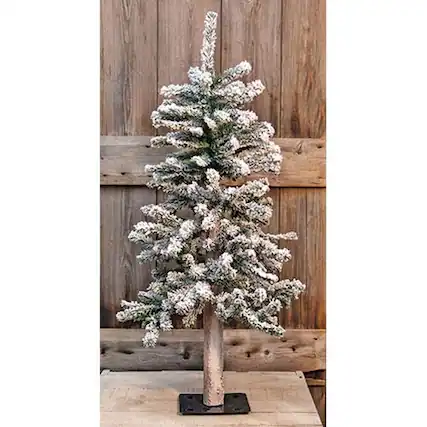 Front. BreeBe - Heavy Flocked Alpine Tree 3ft - Multi.