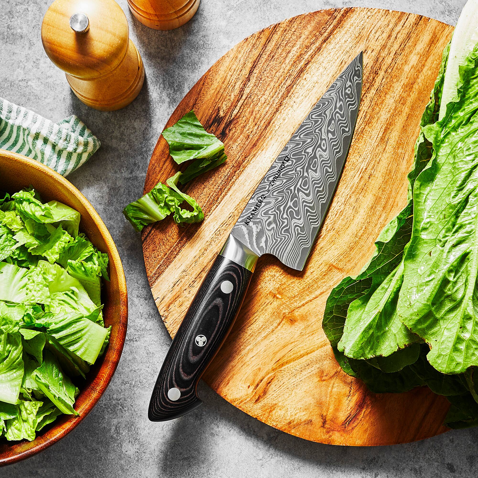 Alt View 2. ZWILLING - KRAMER by ZWILLING EUROLINE Damascus Collection 6-inch Chef's Knife - Black.