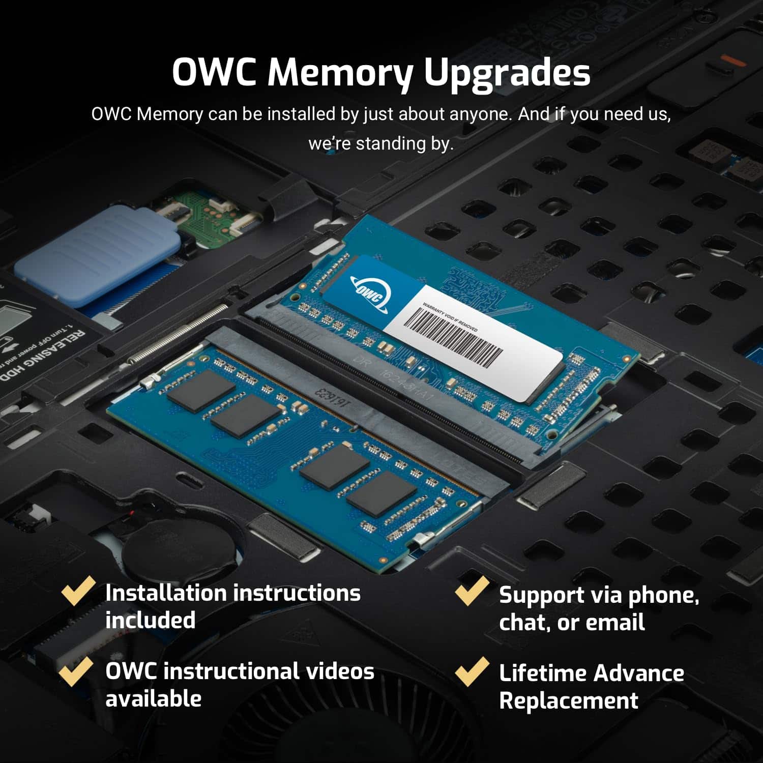 OWC 32GB (4x8GB) PC3L 12800 DDR3L 1600MHz SO DIMMs Memory