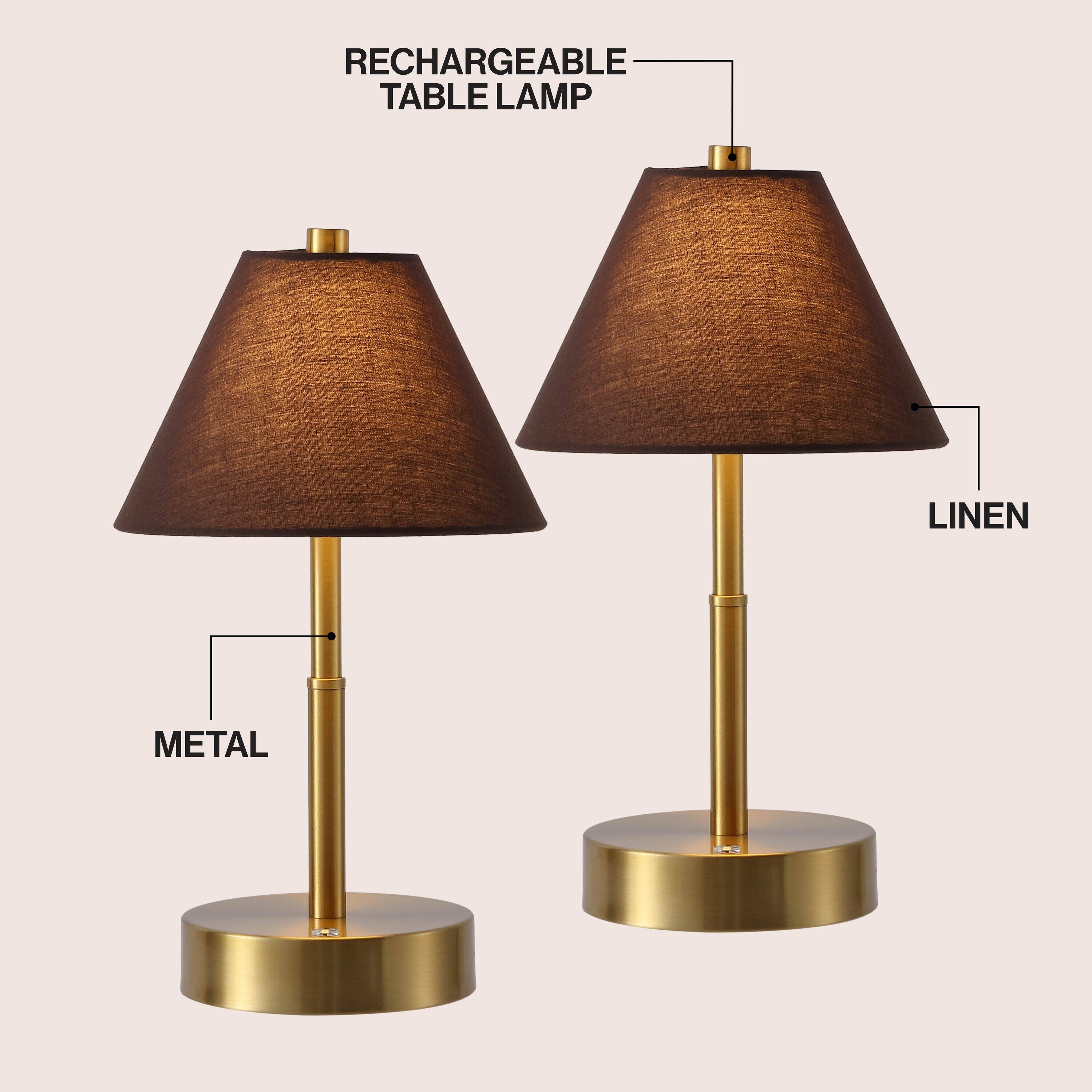 RECHARGEABLE TABLE LAMP  
LINEN  
METAL