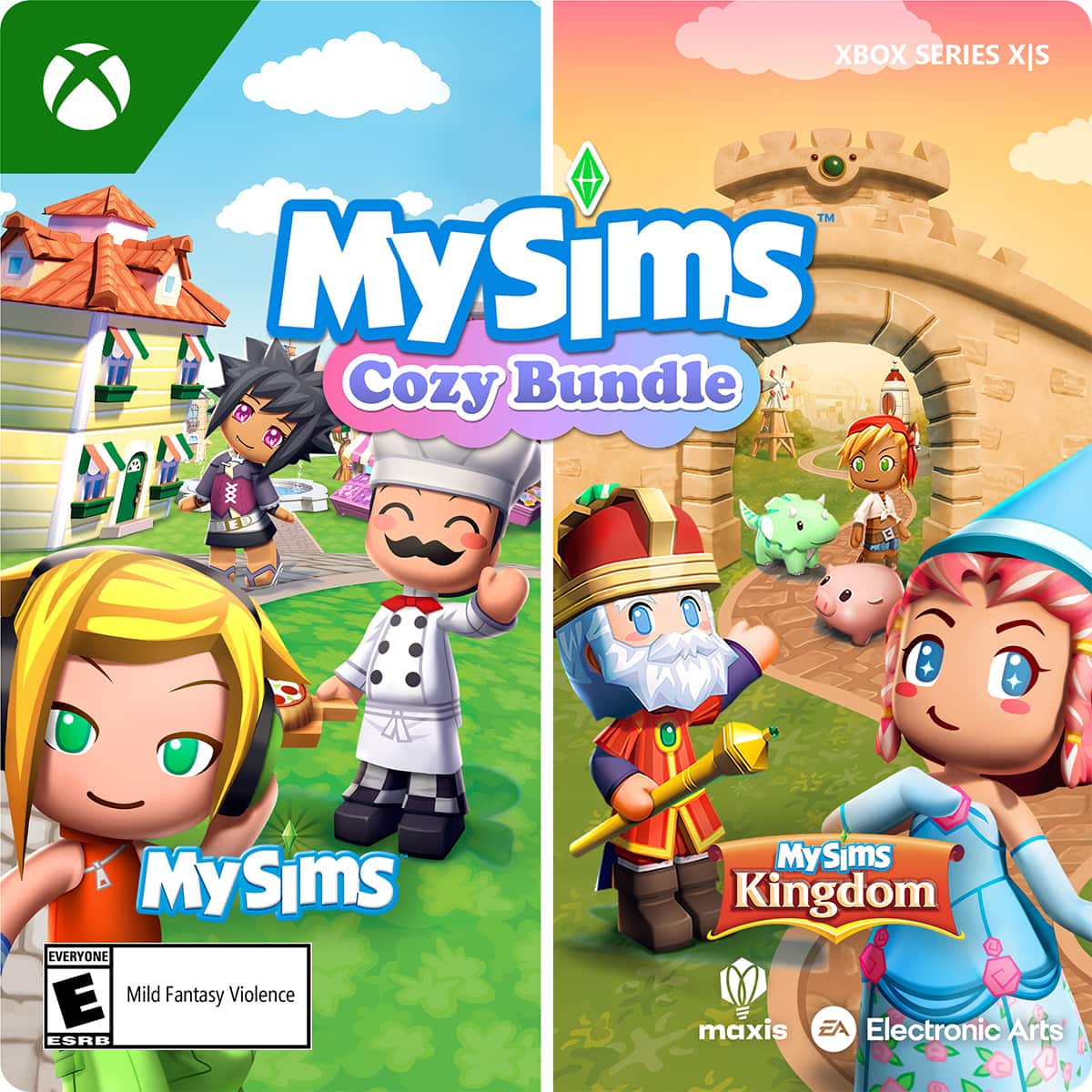 XBOX SERIES X/S

MySims Cozy Bundle

MySims

MySims Kingdom

EVERYONE E Mild Fantasy Violence ESRB

maxis

Electronic Arts

XBOX SERIES X/S