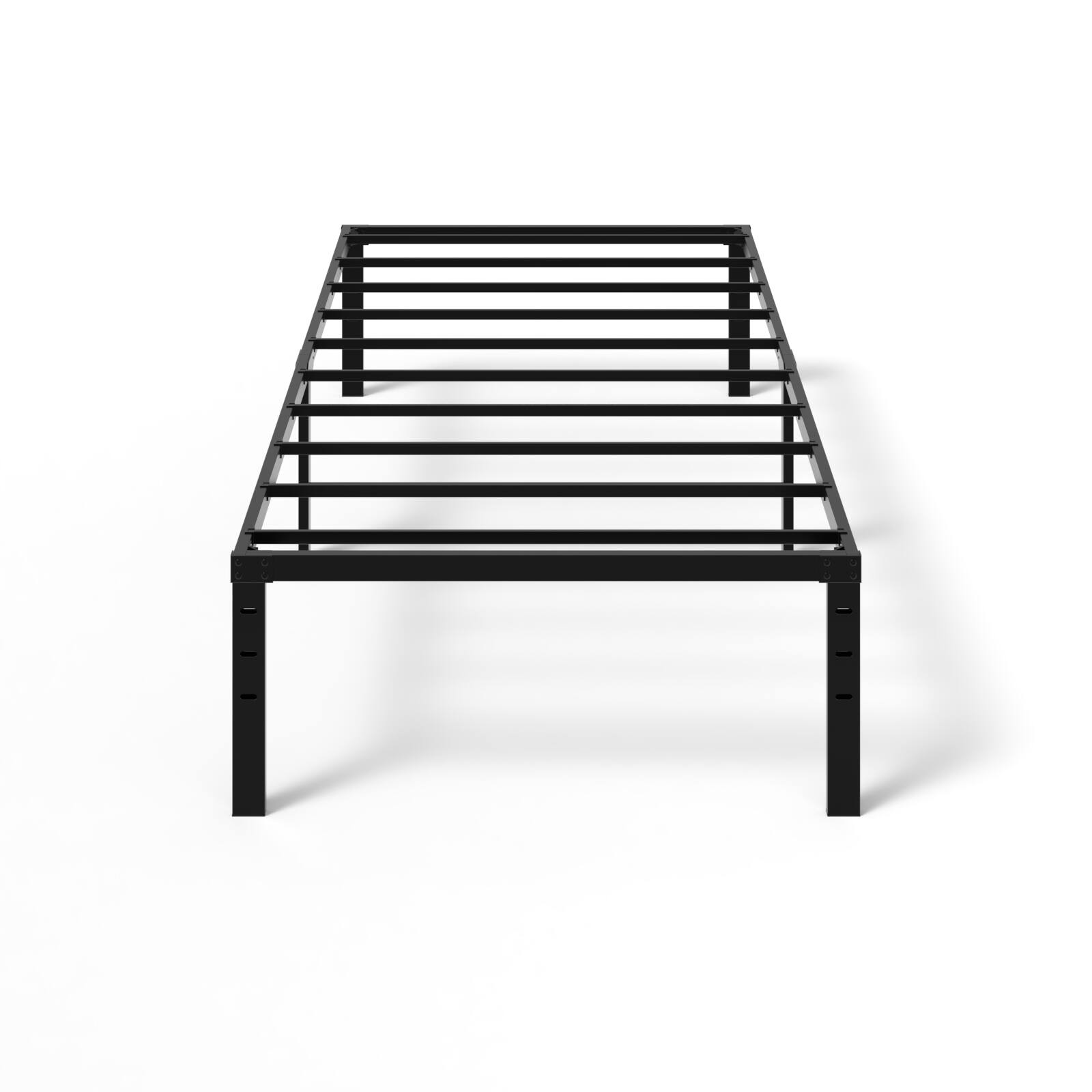 Front. Winado - 12 Inch Twin Full Queen King Metal Bed Frame Metal Platform Heavy Duty Metal Platform, No Box Spring Needed - Black.