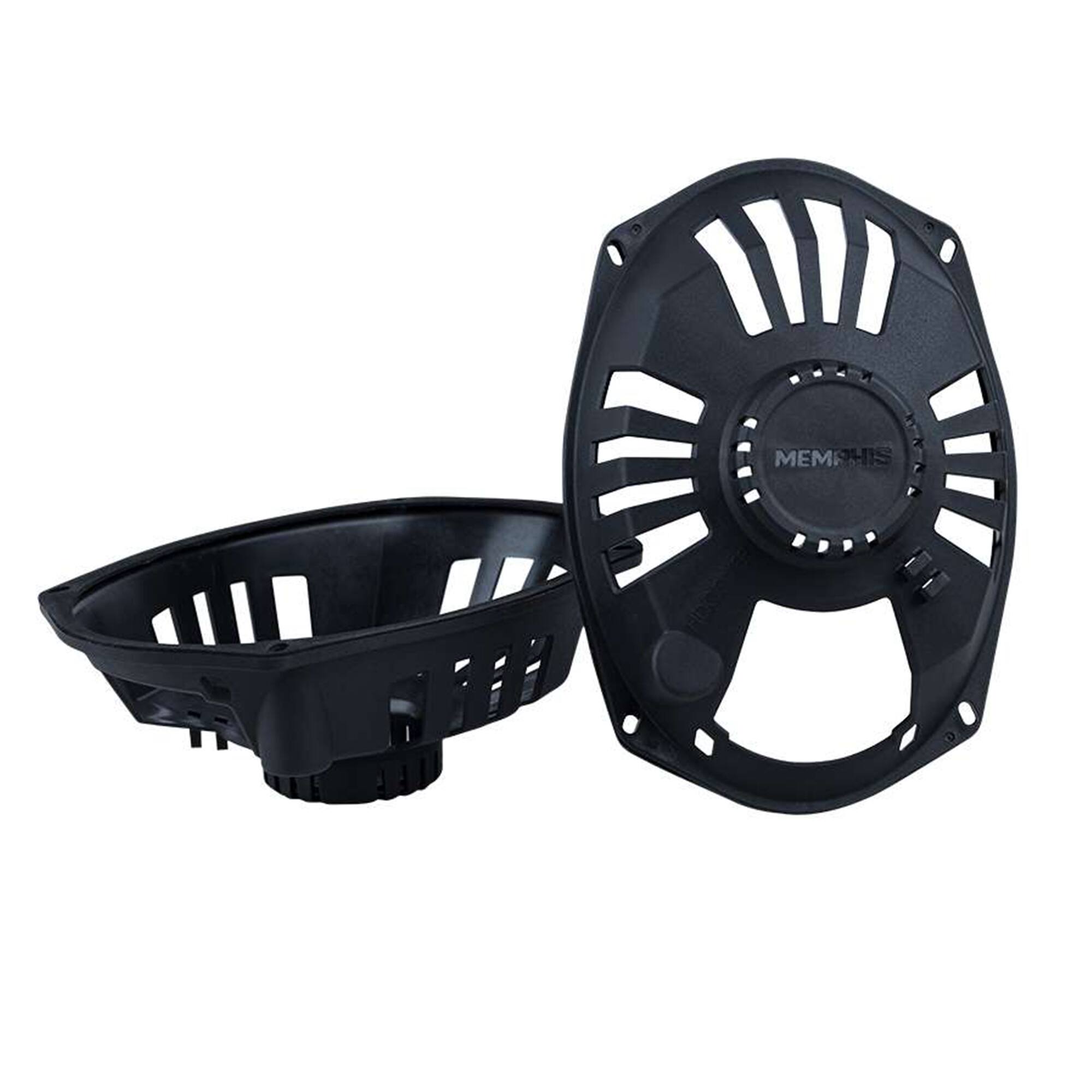 Alt View 1. Memphis Car Audio - Memphis Audio MXHD14LIDKIT 14+ HD Bag Lids with Integrated 6X9" Speakers 125W/250W - Black/Gray.