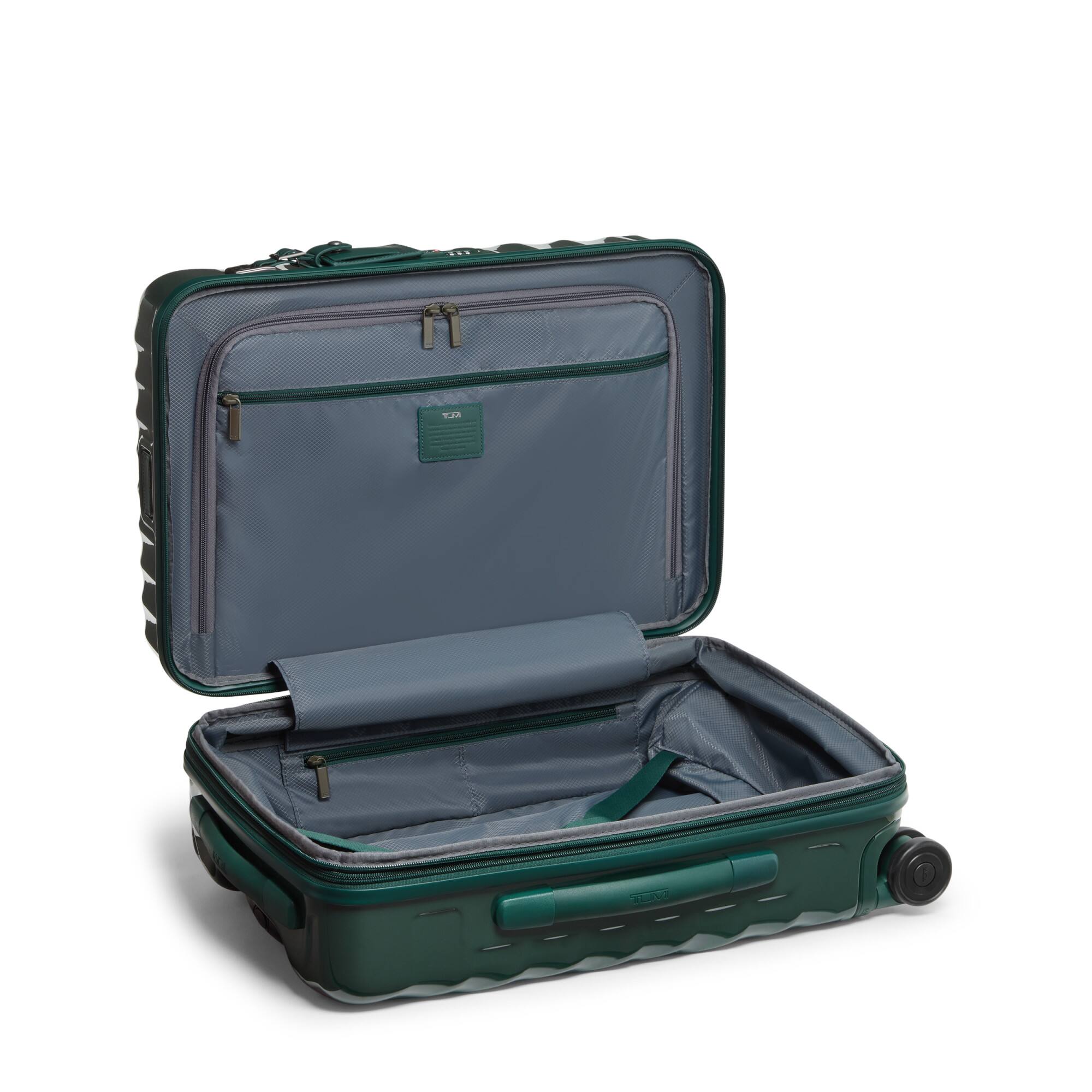 Angle. TUMI - 19 Degree International Expandable 4-Wheel Carry-On Spinner Suitcase - Deep Pine.