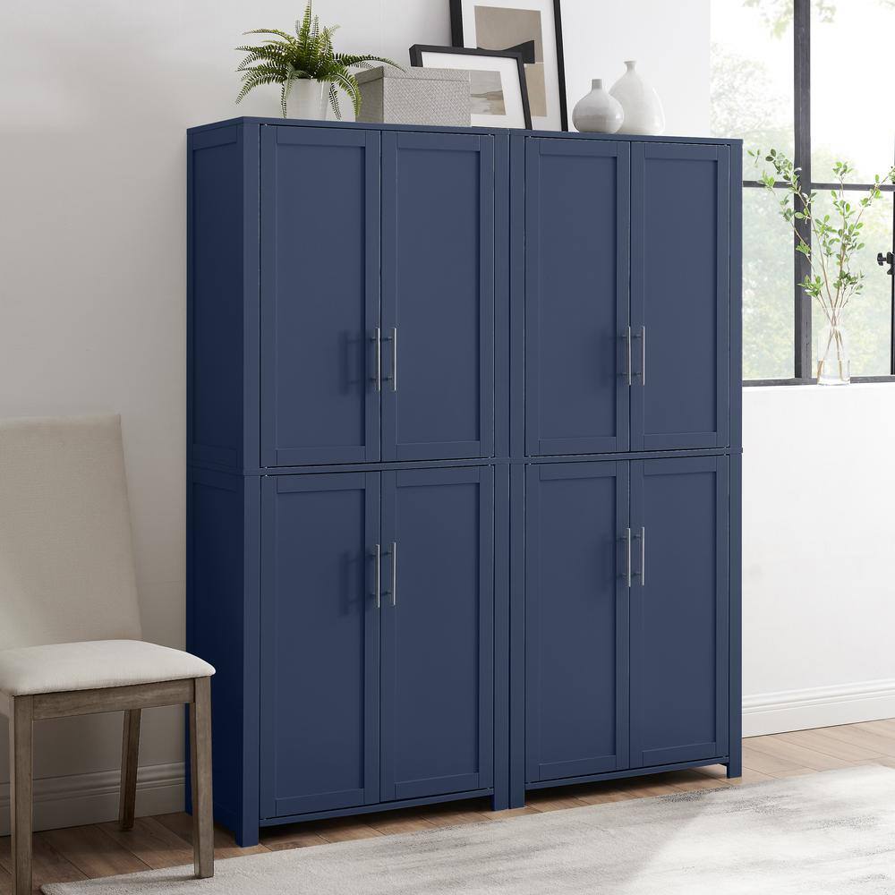 Alt View 7. Crosley Furniture - Savannah 2-Piece Kitchen Storage Pantry Set - 2 Pantries - Navy.