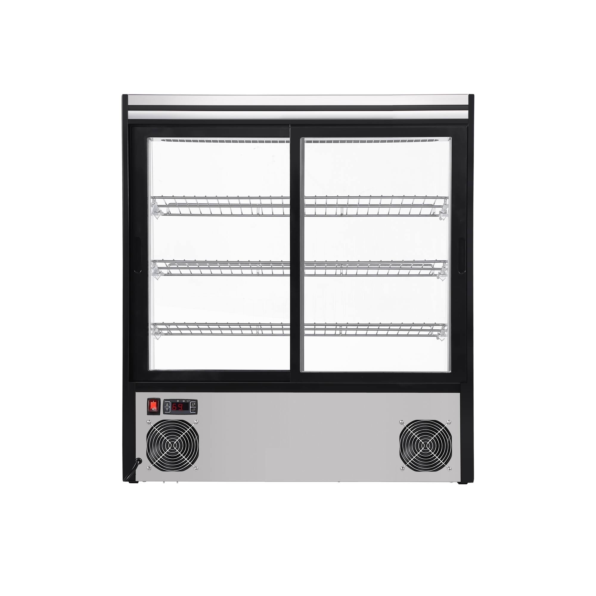 Alt View 4. Koolmore - 31 in. 4-Tier Commercial Countertop Display Refrigerator in Stainless-Steel (CDC-69-SS) - black.