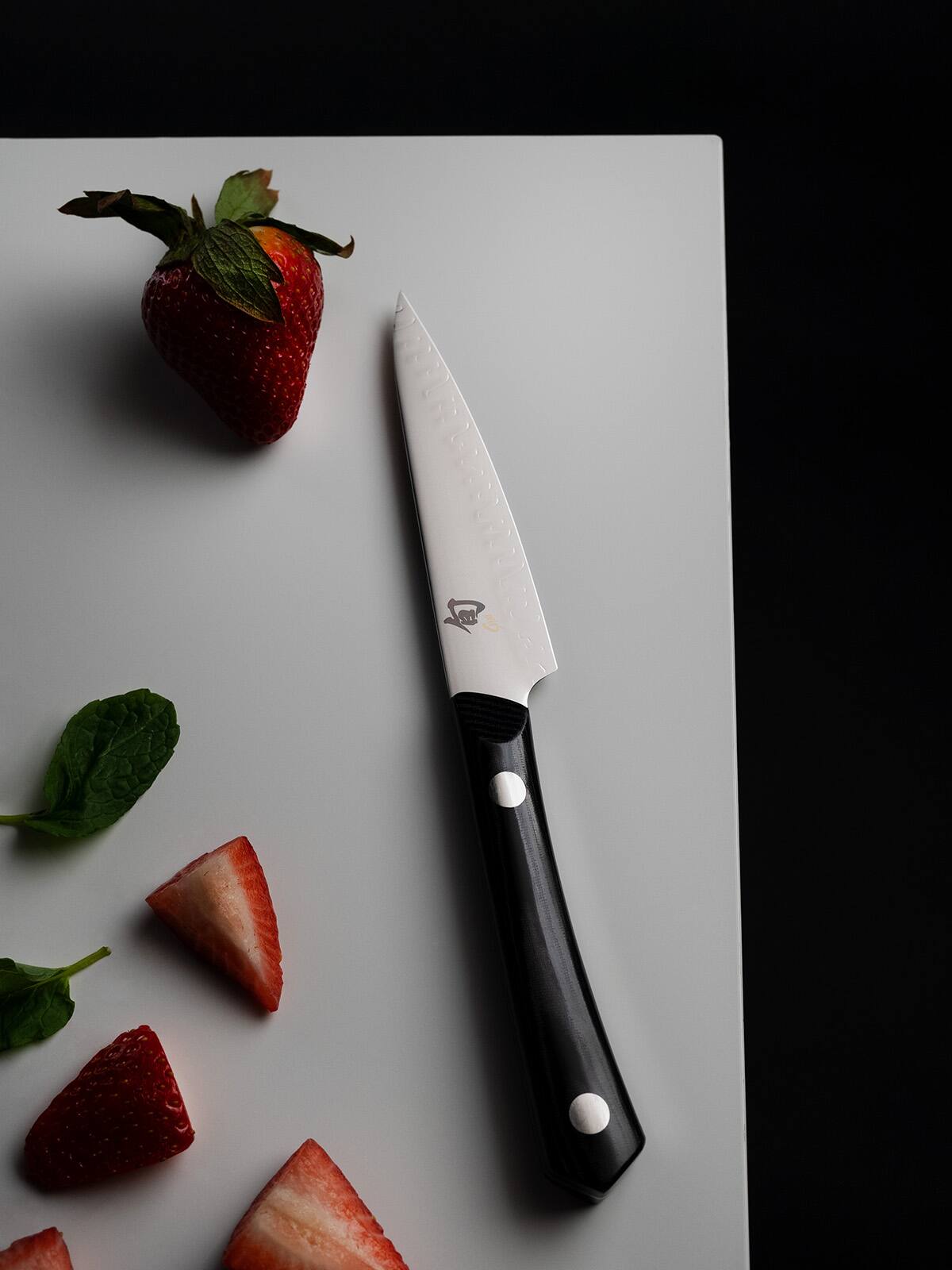 Alt View 2. Shun - Narukami 3.5 Inch Paring Knife - Silver.