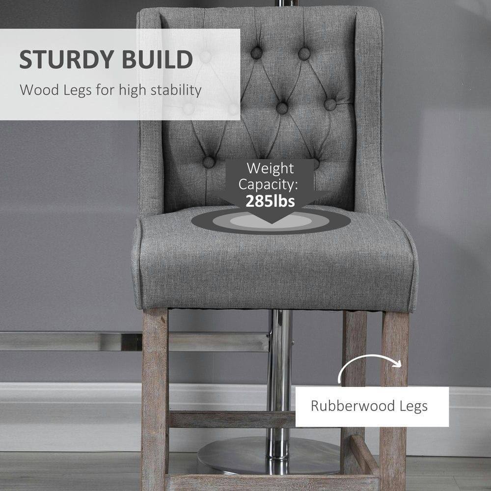 STURDY BUILD  
Wood Legs for high stability  

Weight Capacity: 285lbs  

Rubberwood Legs