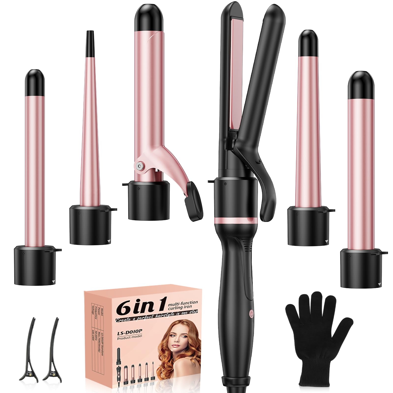 The Best Inks 6 In 1 Hair Straightener And Curler 3 4 To 1 1 2 Inch ...