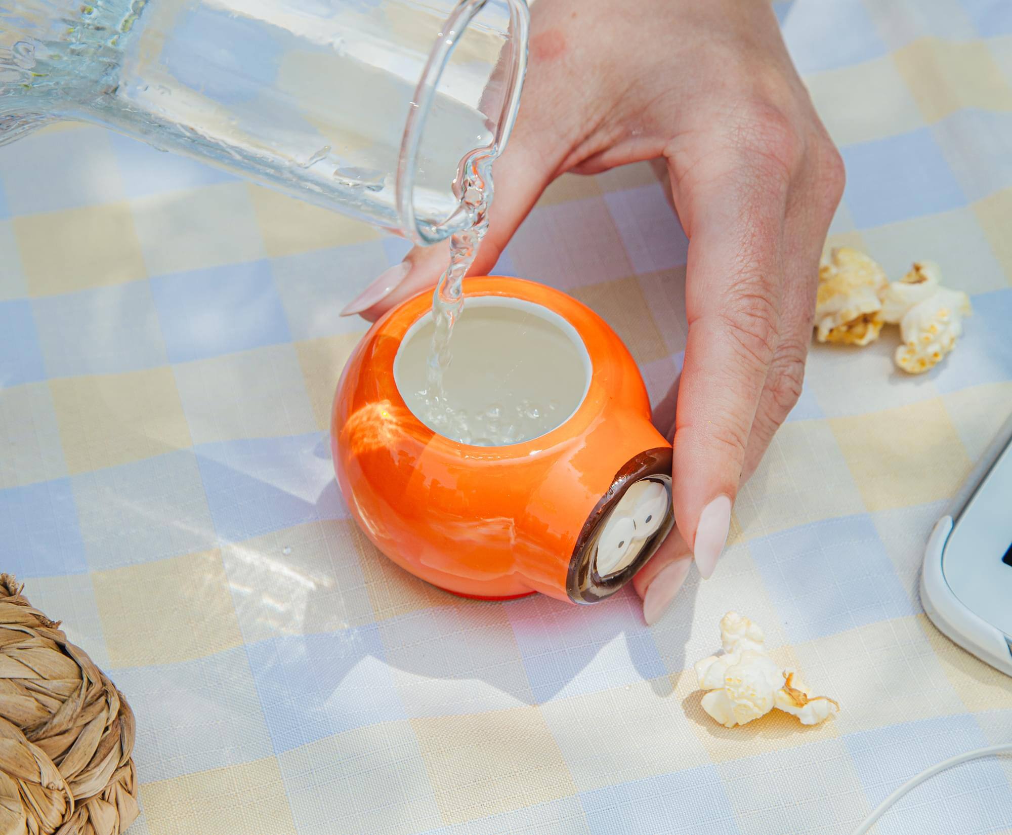 Alt View 5. Silver Buffalo - South Park Kenny Face Sculpted Ceramic Mini Mug | Holds 3 Ounces - Brown.