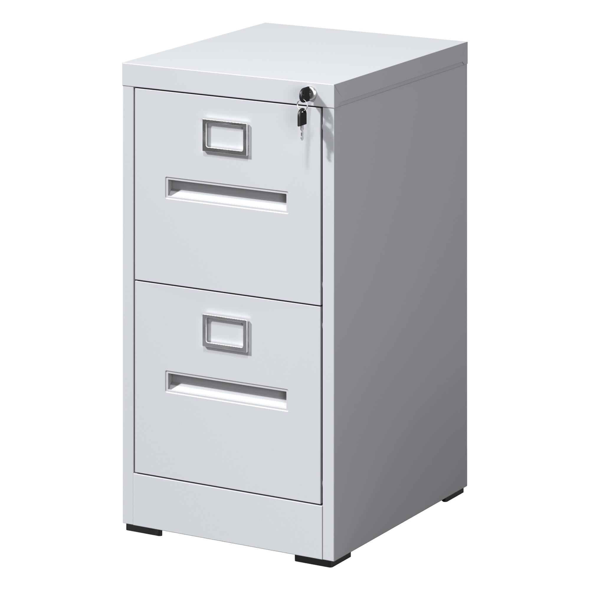APRILSOUL - 2 Drawer File Cabinet with Lock Metal Vertical File Cabinet Office Home, A4 Legal/Letter Size Narrow File Cabinet Locked