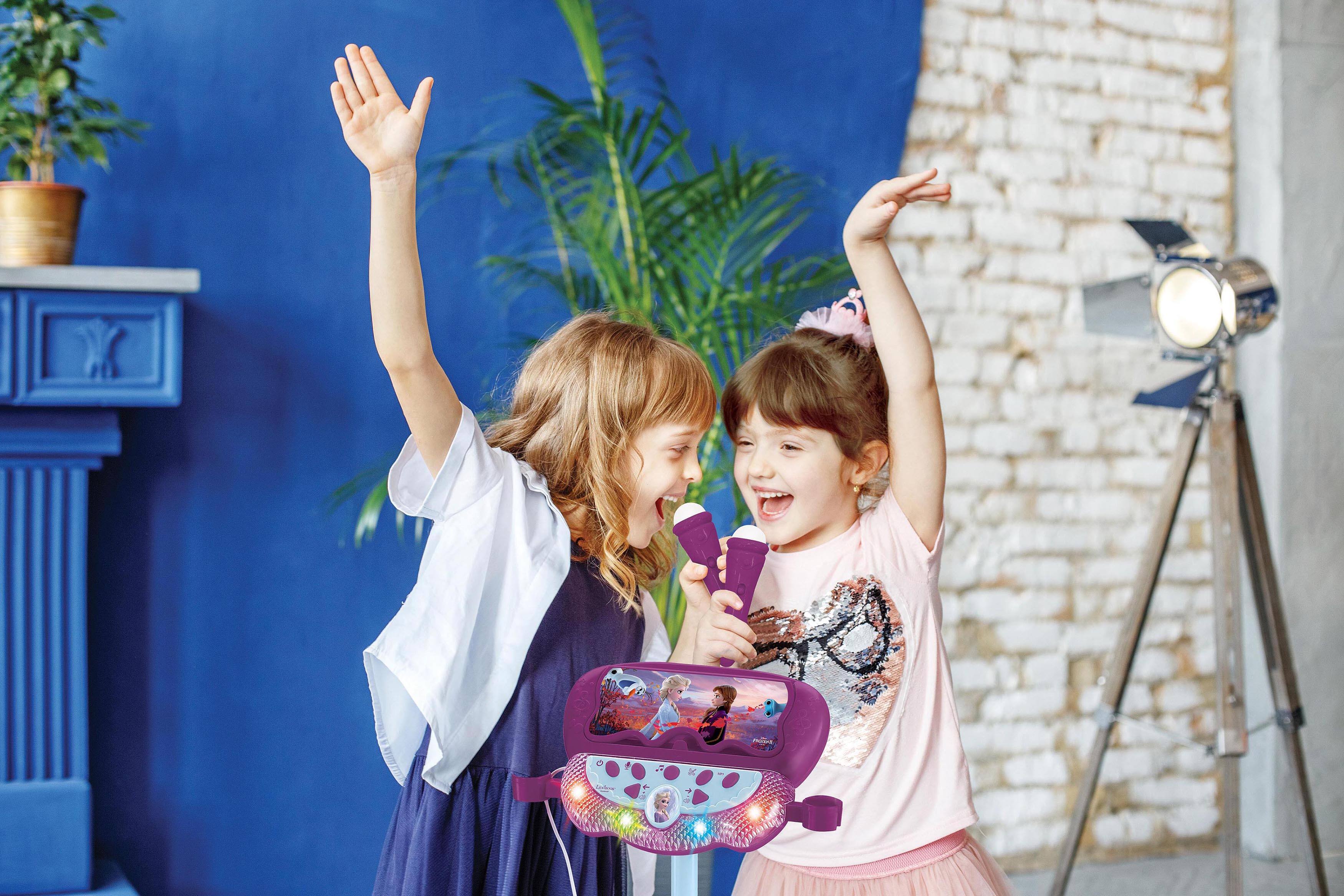 Alt View 9. Lexibook - Disney Frozen Adjustable Mic Stand with 2 Mics, Voice Effects & Bluetooth.