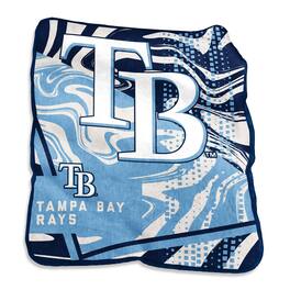 Logo Brands - Tampa Bay Rays 50" x 60" Swirl Raschel Throw Blanket - Multicolor