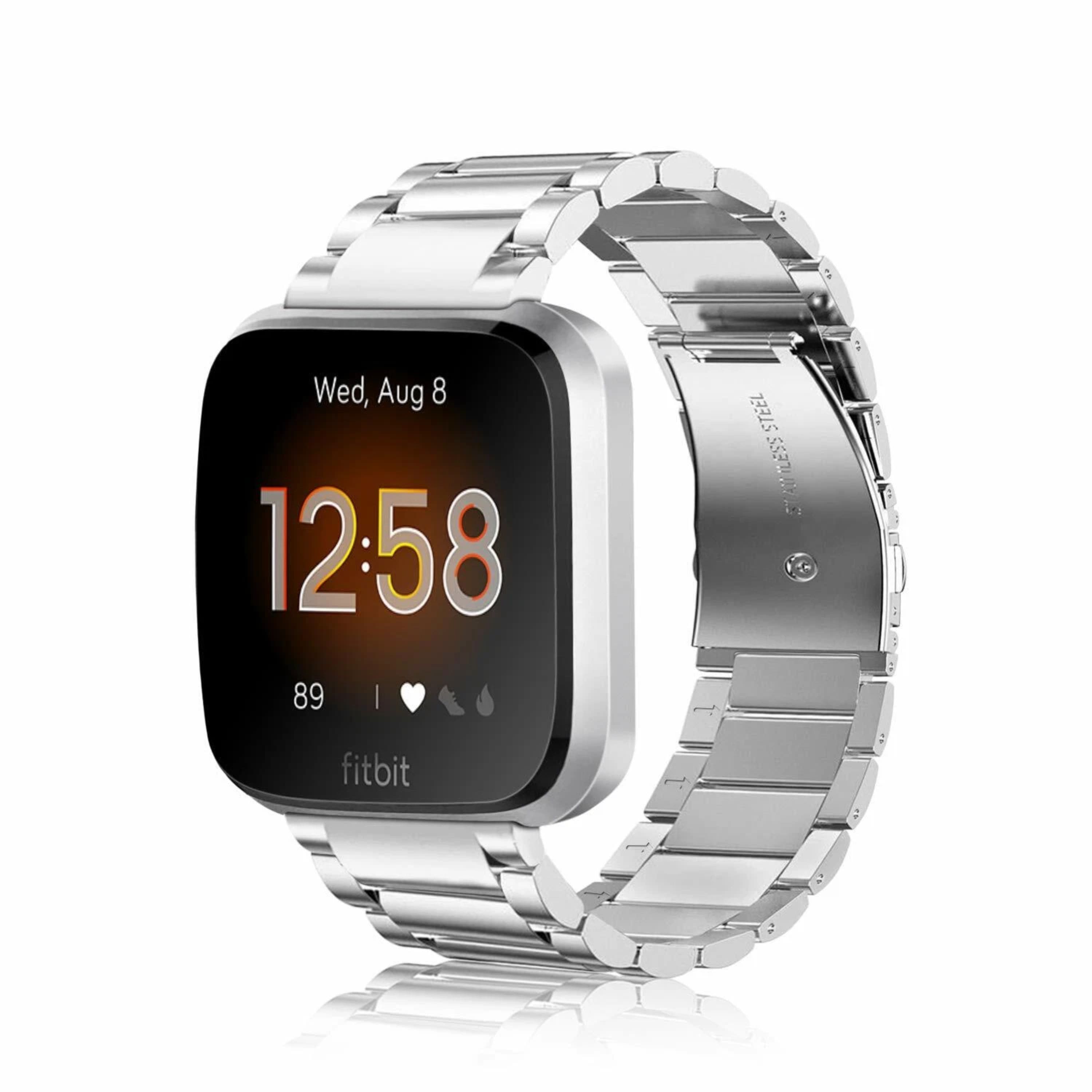 Kitcheniva - Stainless Steel Watch Band For Fitbit Versa 2 - Silver price history on PriceWatchPro