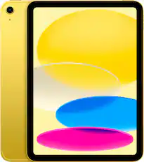 Front. Apple - 11-inch iPad A16 chip with Wi-Fi + Cellular - 128GB - Yellow.