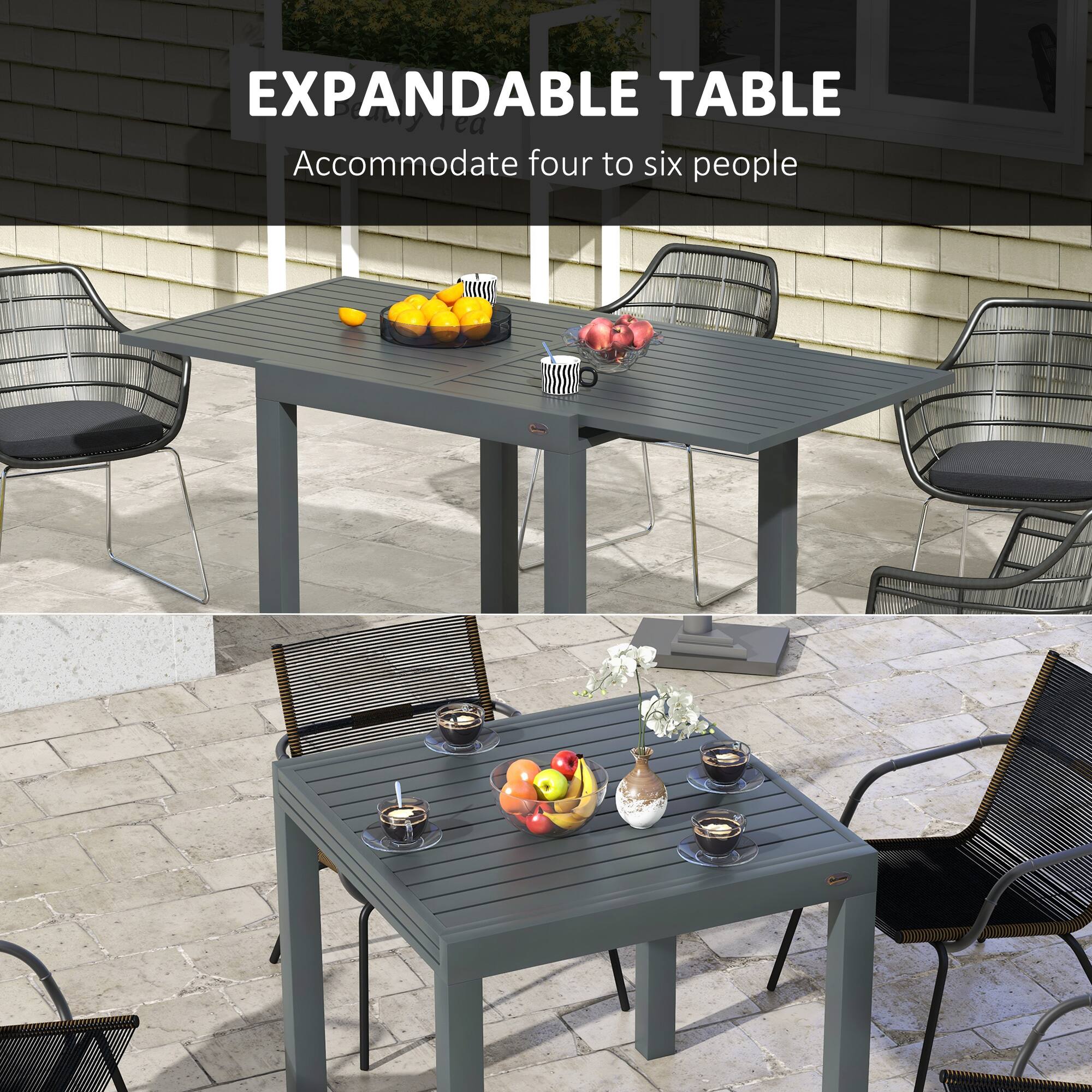 EXPANDABLE TABLE Accommodate four to six people C MESE