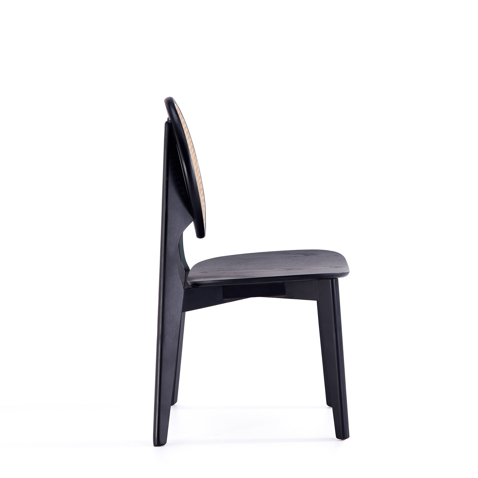 Alt View 1. Manhattan Comfort - Versailles Industry Chic Wood Dining Chair - Set of 2 - Black and Natural.