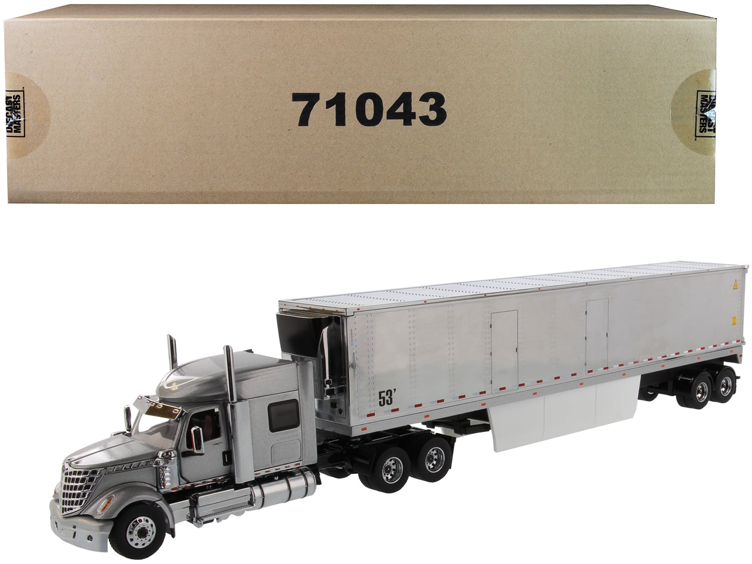 International LoneStar Sleeper Cab Silver w/ 53' Reefer Refrigerated Chrome Plated Van Trailer 1/50 by Diecast Masters price history on PriceWatchPro