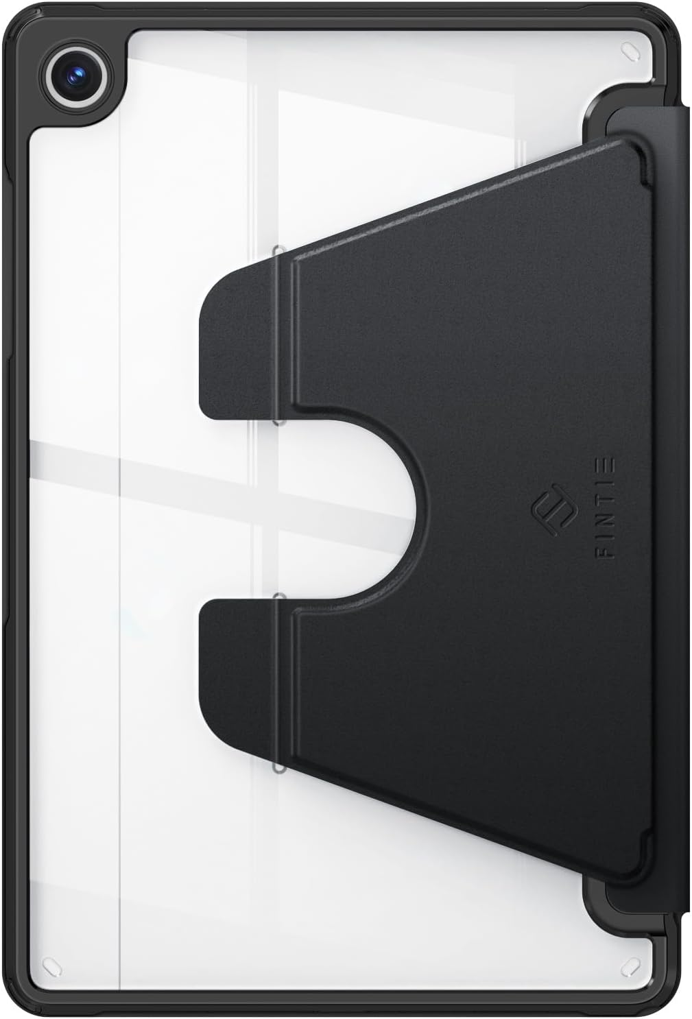 Alt View 5. Fintie - Vertical Stand Case for Samsung Galaxy Tab A11+ / Tab A9+ 11 Inch, Magnetic Multi-Angle Stand, Clear Back Cover - Black.