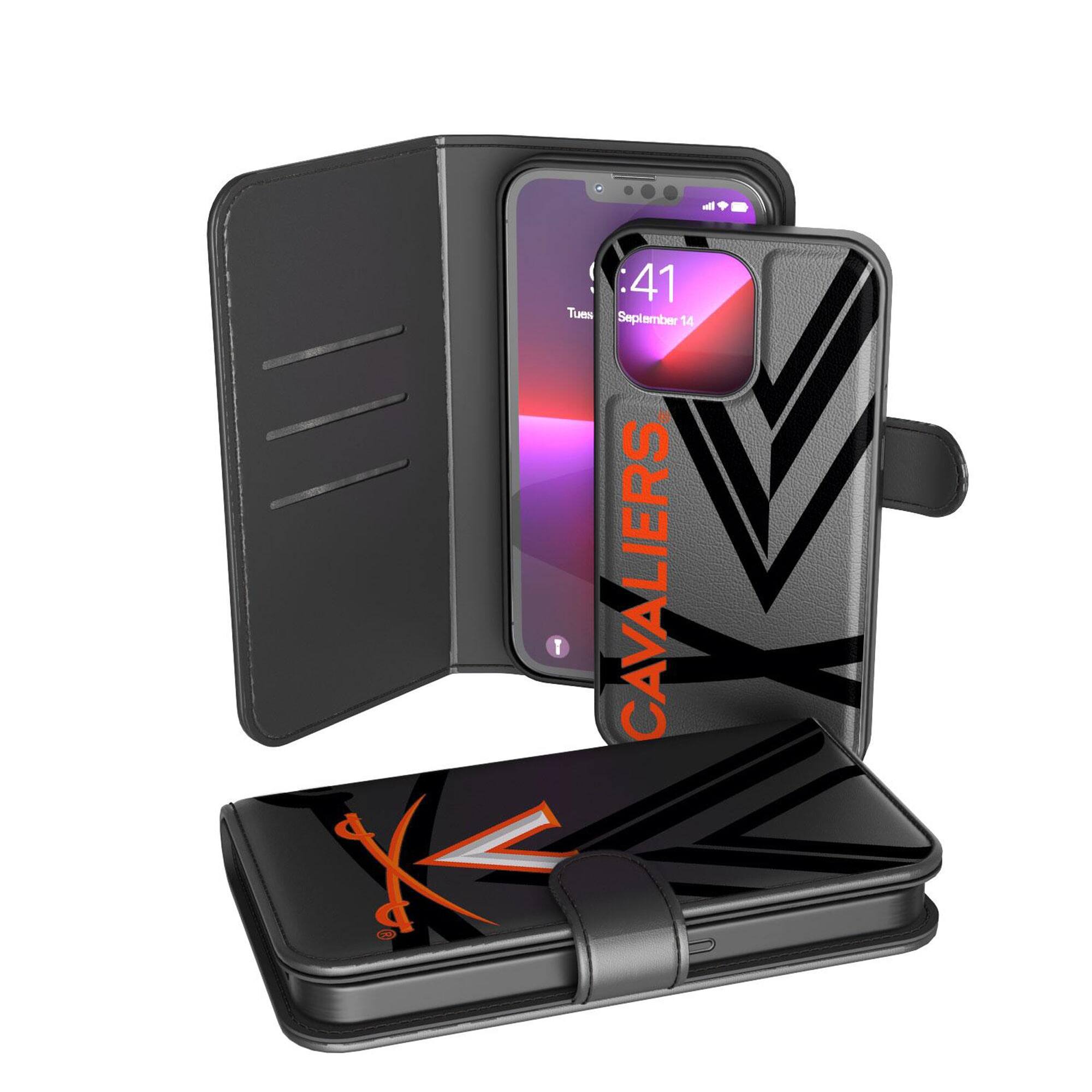 Keyscaper - NCAA - Virginia Cavaliers iPhone Wallet Case - X/Xs - Multicolor