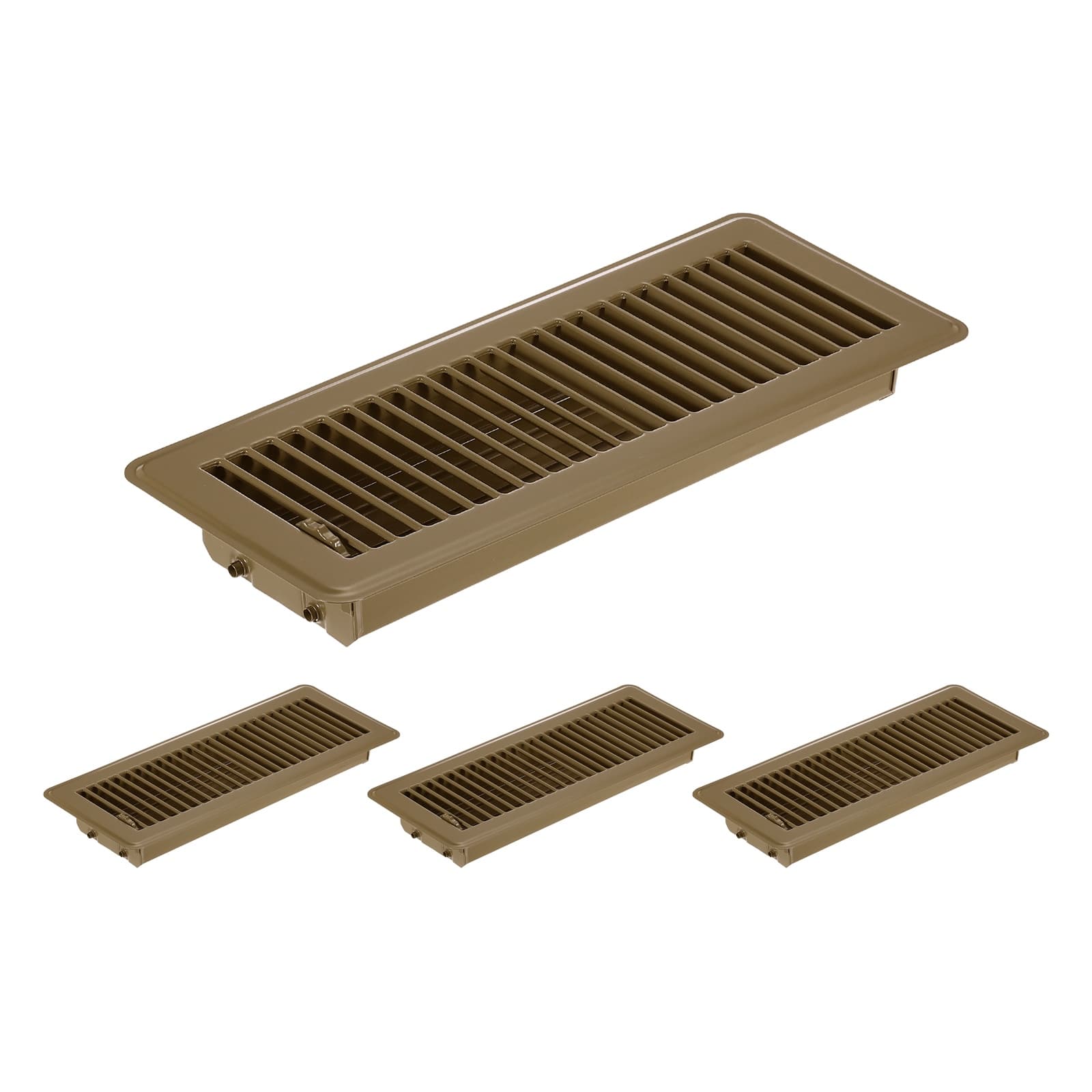 Unique Bargains - 4x12 Inch Floor Vent Covers, 6pcs Heavy Duty Metal Walkable Air Vent Covers, Adjustable Air Supply Lever for Home Office - Black price history on PriceWatchPro