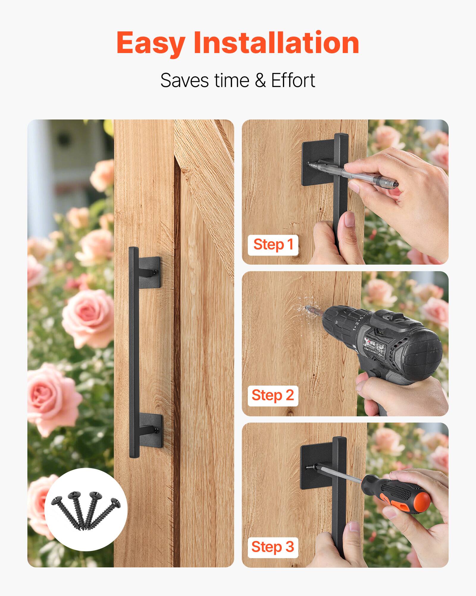 Easy Installation  
Saves time & Effort  

Step 1  
Step 2  
Step 3