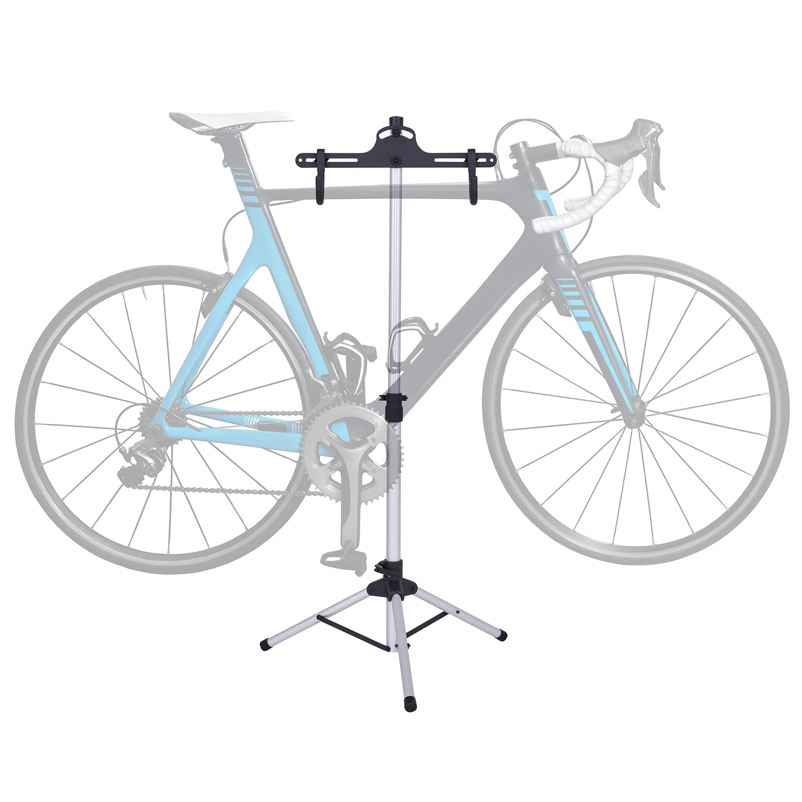 RaxGo - Freestanding Bike Stand, 1 Bicycle Stand with Adjustable Height, for Mountain & Road Bicycles - Grey