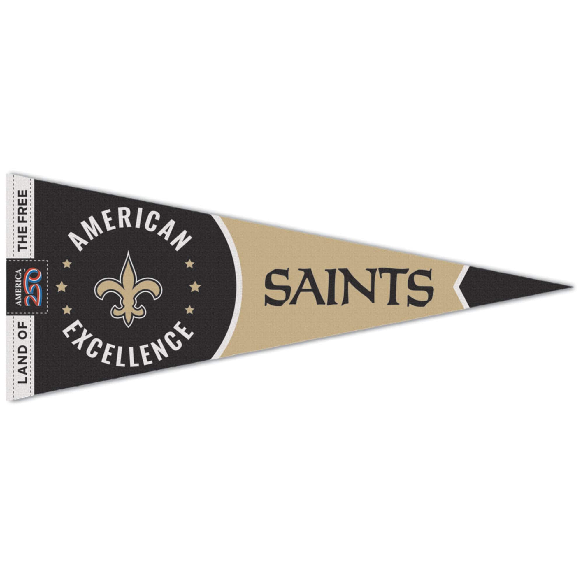 "WinCraft - New Orleans Saints 12"" x 30"" America 250 Premium Pennant - Multicolor" price history on PriceWatchPro