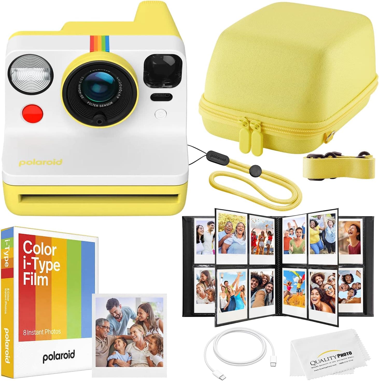 Polaroid - Now Instant Camera Bundle - Film, Case, Album & Quality Photo Cloth