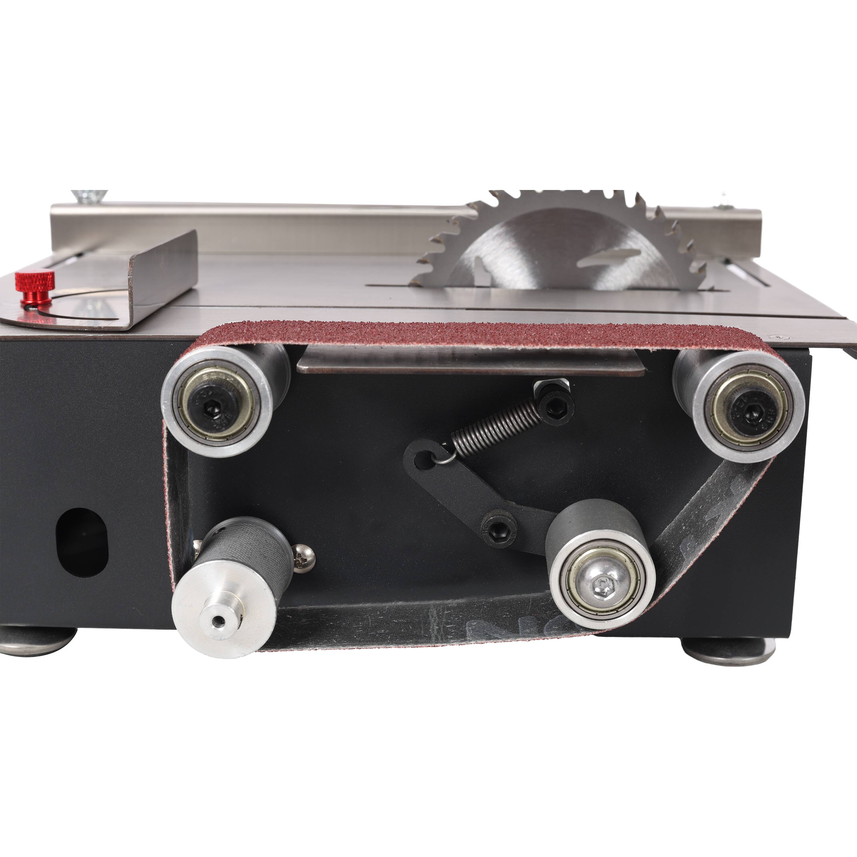 Alt View 6. ELEMENT ACE - Compact Multi-Purpose Mini Table Saw and Belt Sander Combo Tool with Adjustable Speed and Angle for DIY Projects - Silver.