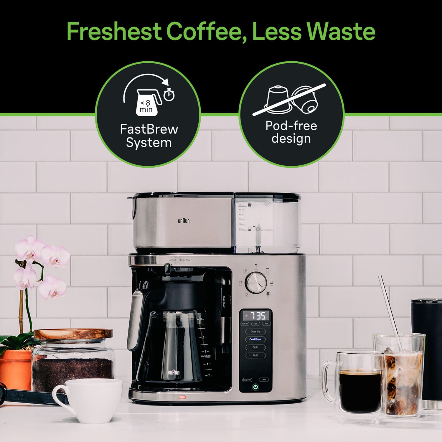 Nespresso MultiServe KF9270 Drip Coffee Maker Stainless Steel