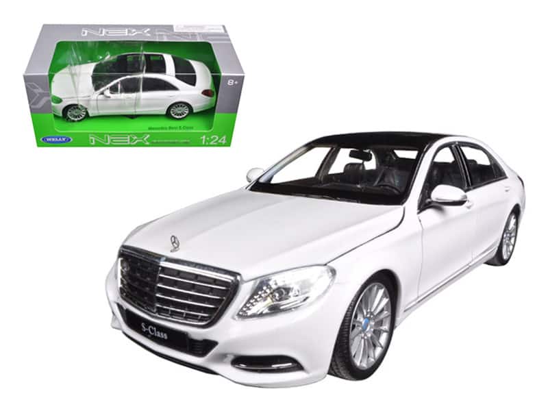 "Mercedes Benz S Class with Sunroof White ""NEX Models"" 1/24 Diecast Model Car by Welly" price history on PriceWatchPro