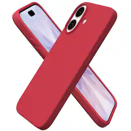 Ornarto - Designed for iPhone 17 Case 6.3", Liquid Silicone Soft Gel Rubber Shockproof Protective Case - Red