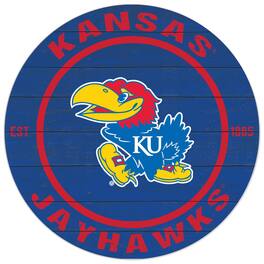 Jardine - Kansas Jayhawks 20'' x 20'' Indoor/Outdoor Circle Sign - Blue