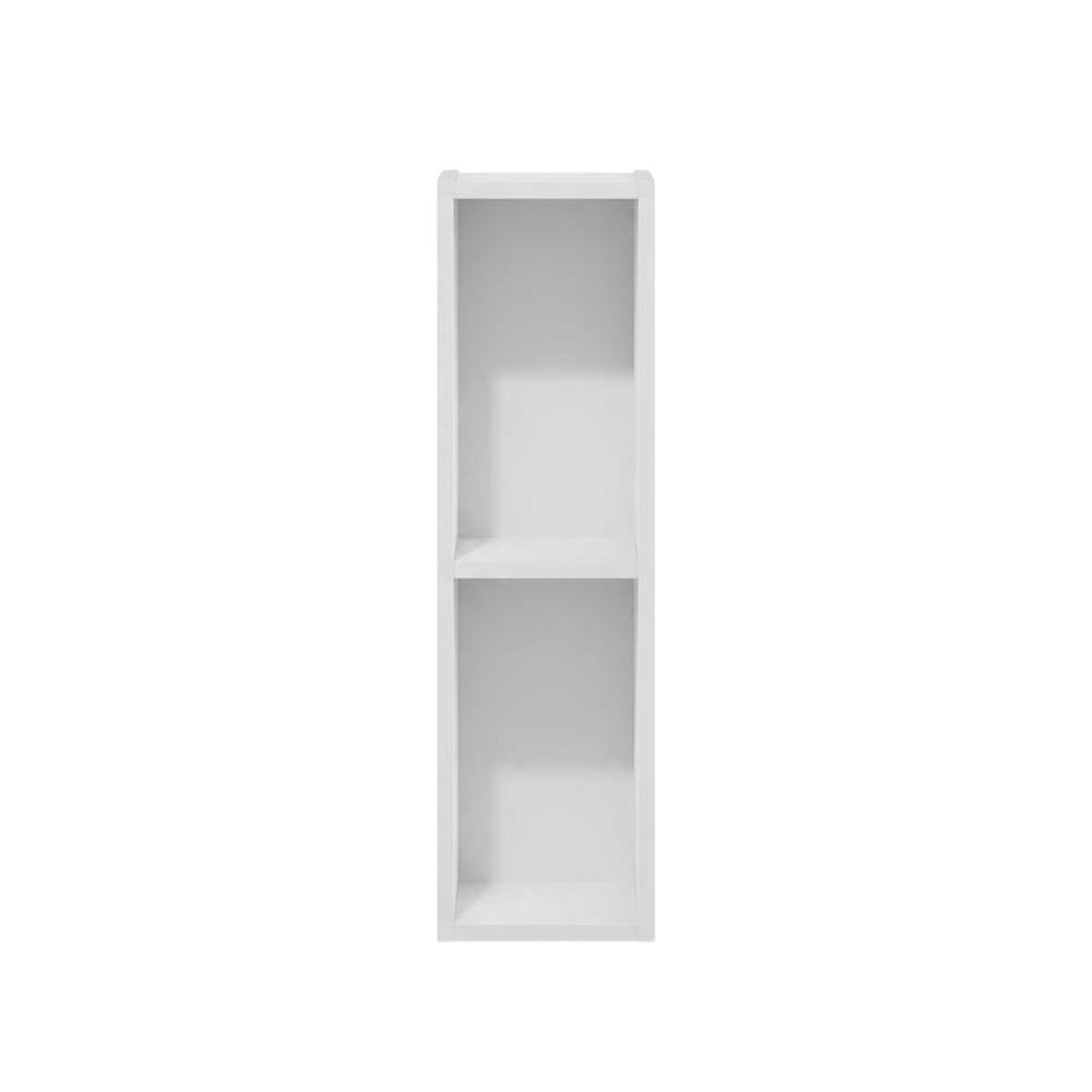 Back. FurniFact - Wooden White Bookcase with Compact Design and Ample Storage Space - White.