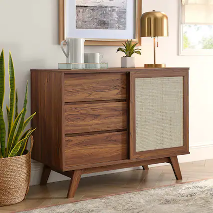 Front. Modway - Soma 40" Accent Cabinet by Modway - Walnut.