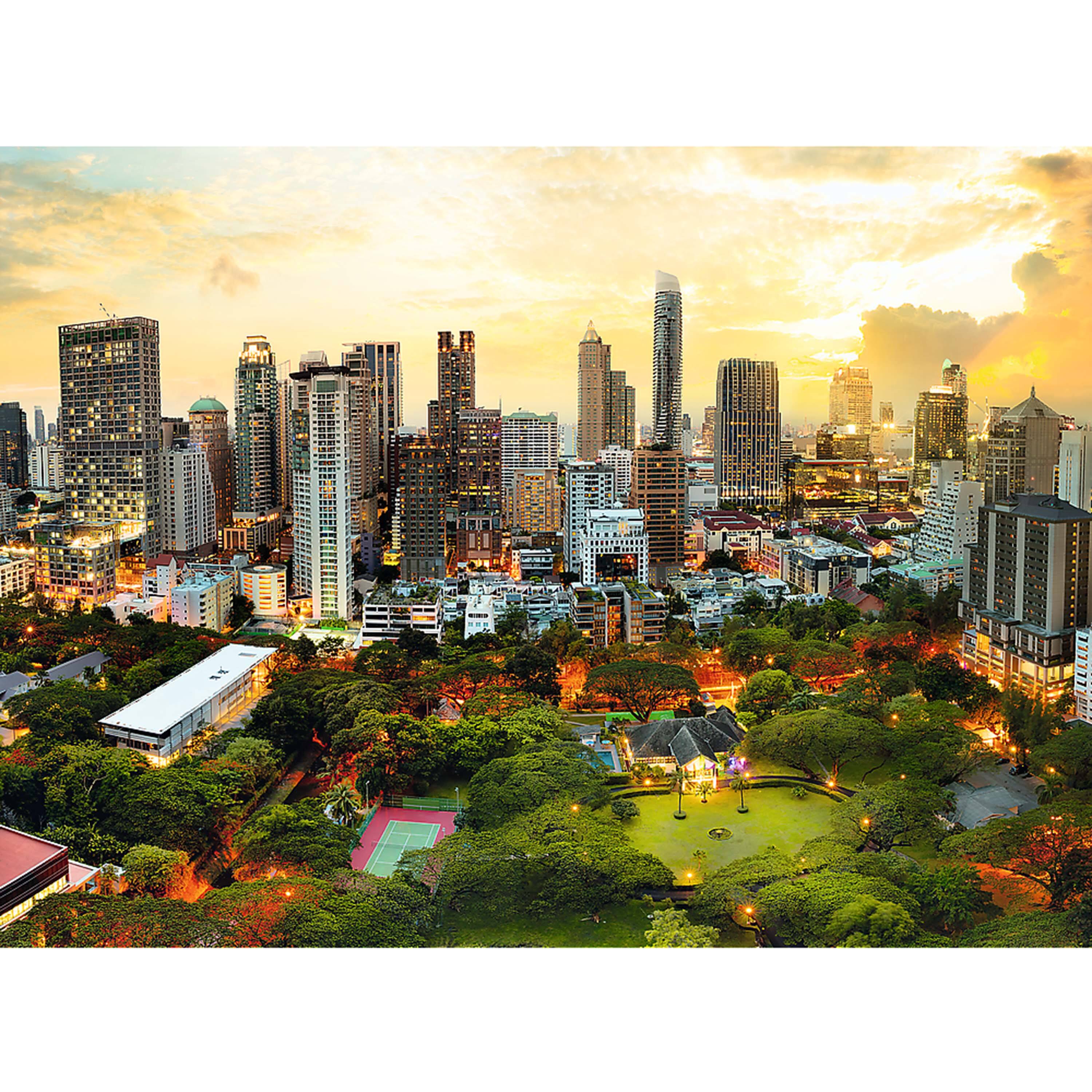 Alt View 1. Trefl - Trefl Red 3000 Piece Puzzle - Sunset in Bangkok.