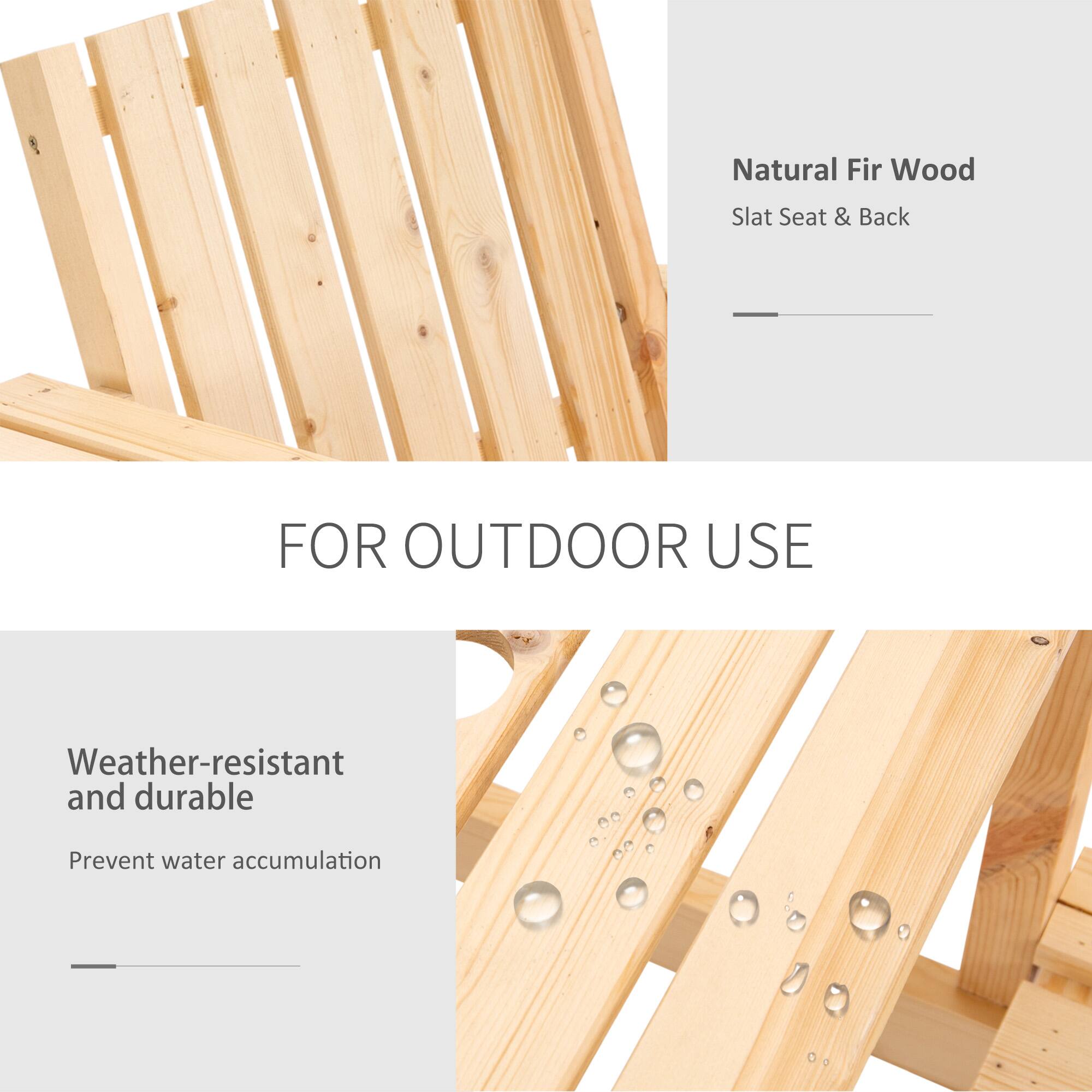 Natural Fir Wood Slat Seat & Back FOR OUTDOOR USE
Weather-resistant and durable
Prevent water accumulation
