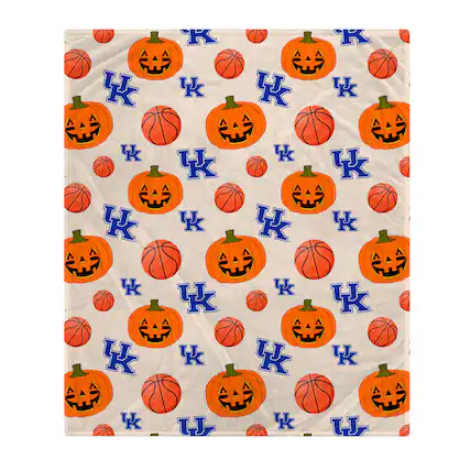 Front. Pegasus - Kentucky Wildcats 60" x 70" Pumpkin Helmet Corral Fleece Blanket - Multicolor.