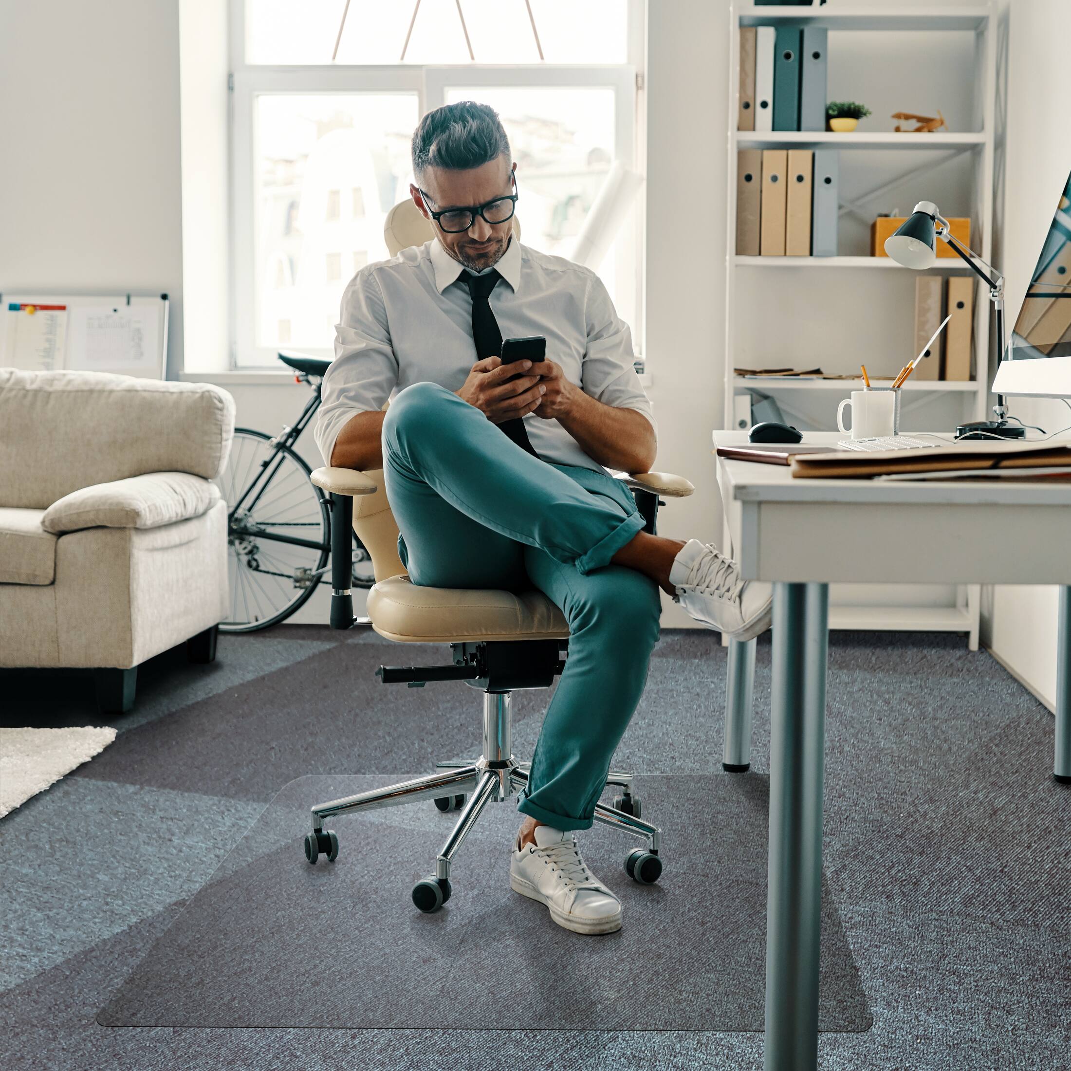 Floortex BioPlus Rectangular EcoFriendly Carbon Neutral Polycarbonate