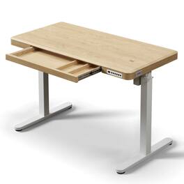 KOWO - 48" K3101 Electric Height Adjustable Standing Desk With Drawers - Natural/White