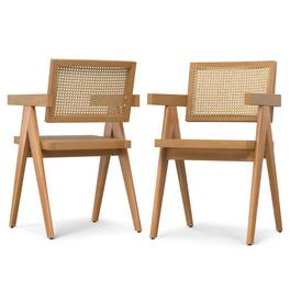 Simpli Home - Regina Dining Armchair (Set of 2) - Natural