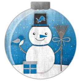 Fan Creations - Detroit Lions 12'' Snow Globe Wall Art - Multicolor