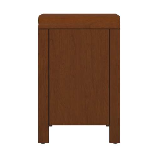 Alt View 1. LUCKY ONE - 23.6" Assembled Mid Century Nightstand 2-Drawer Solid Wood Bedside Table - Brown.